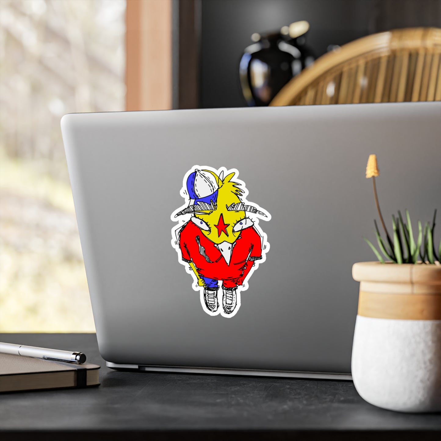 Smoking Bird Sticker