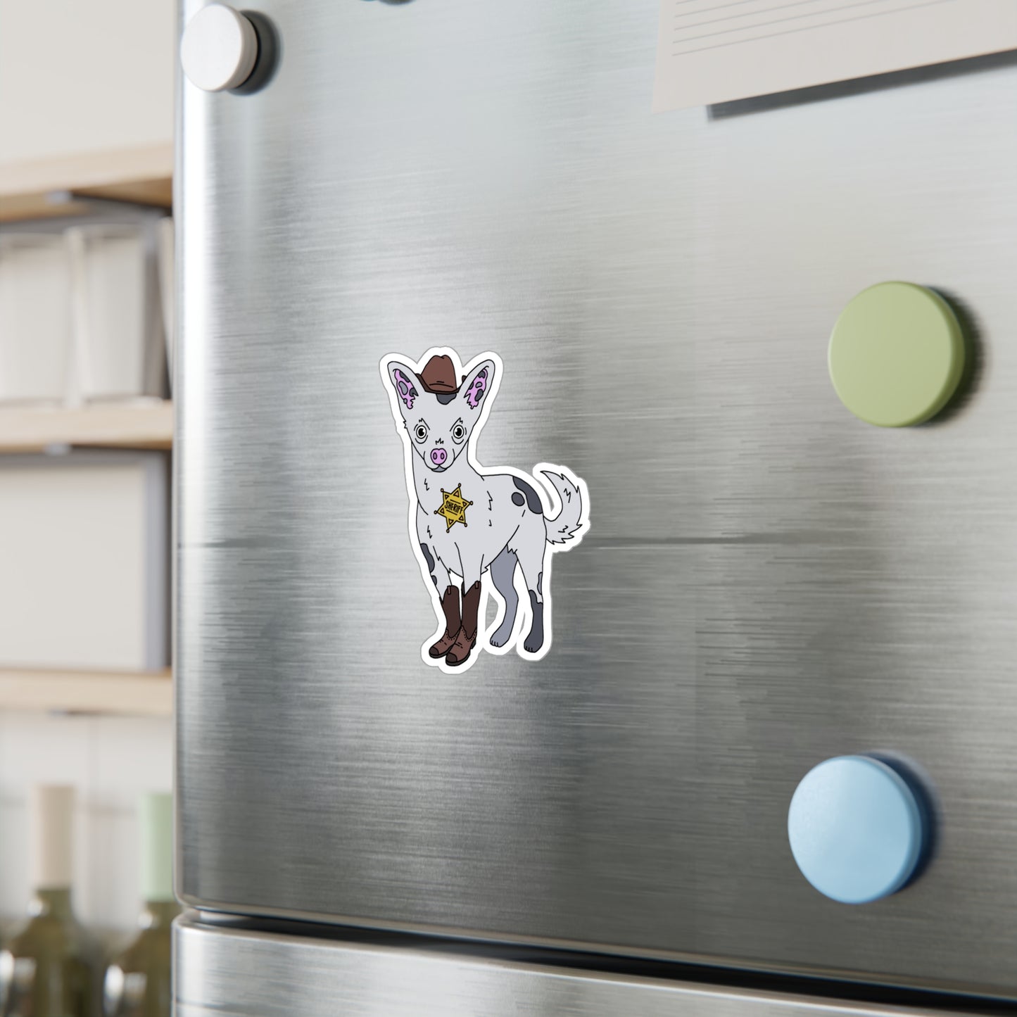 Gracie as the Sheriff Sticker