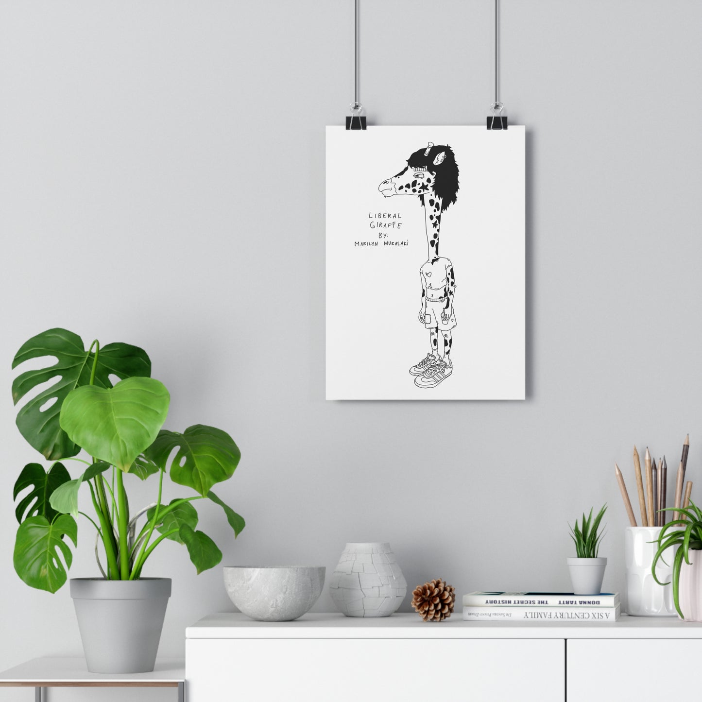 Liberal Giraffe Art Print