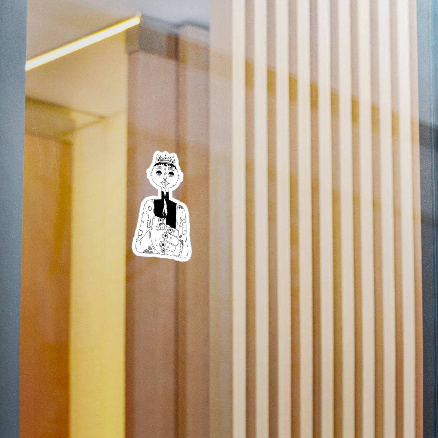 Smoking Cat Sticker