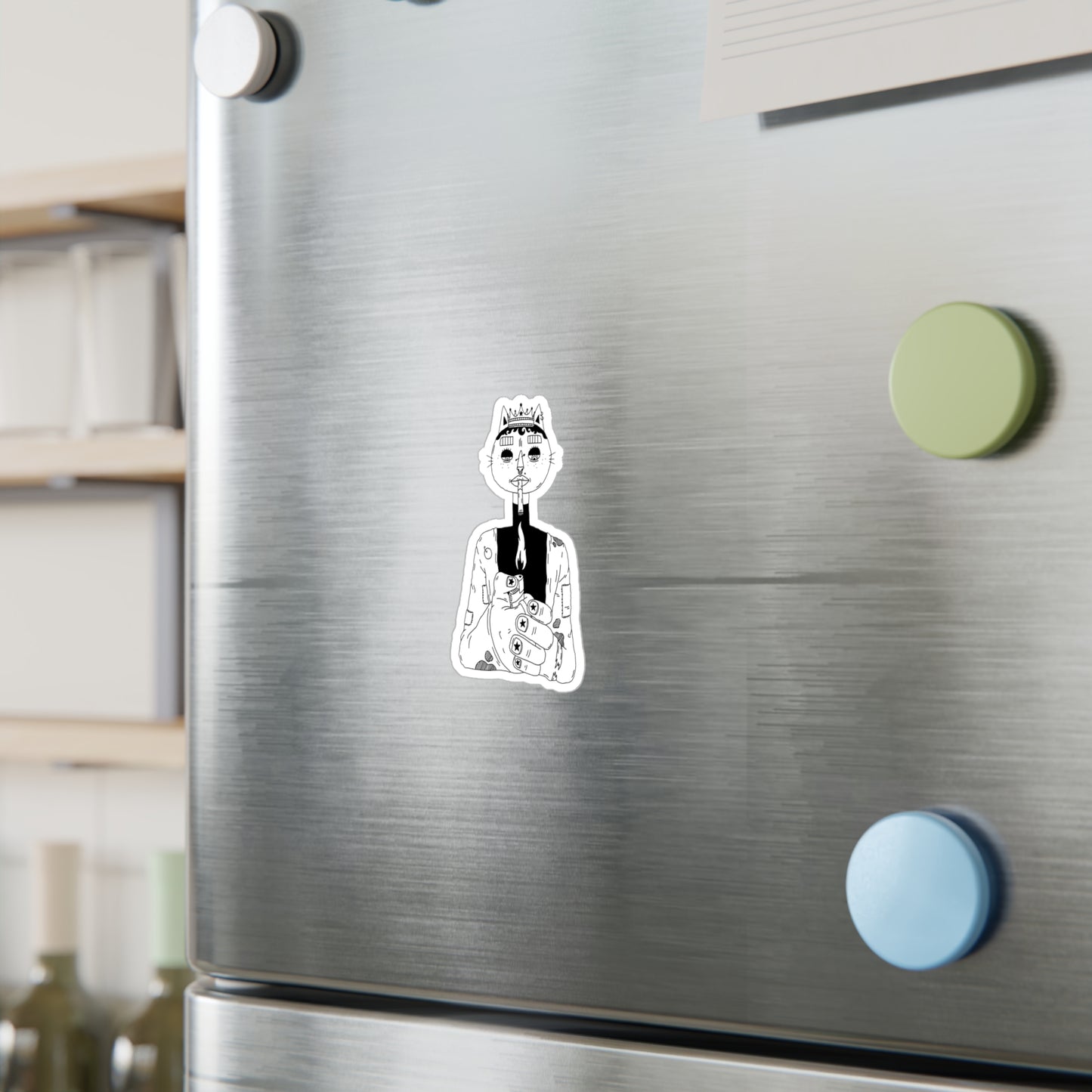 Smoking Cat Sticker