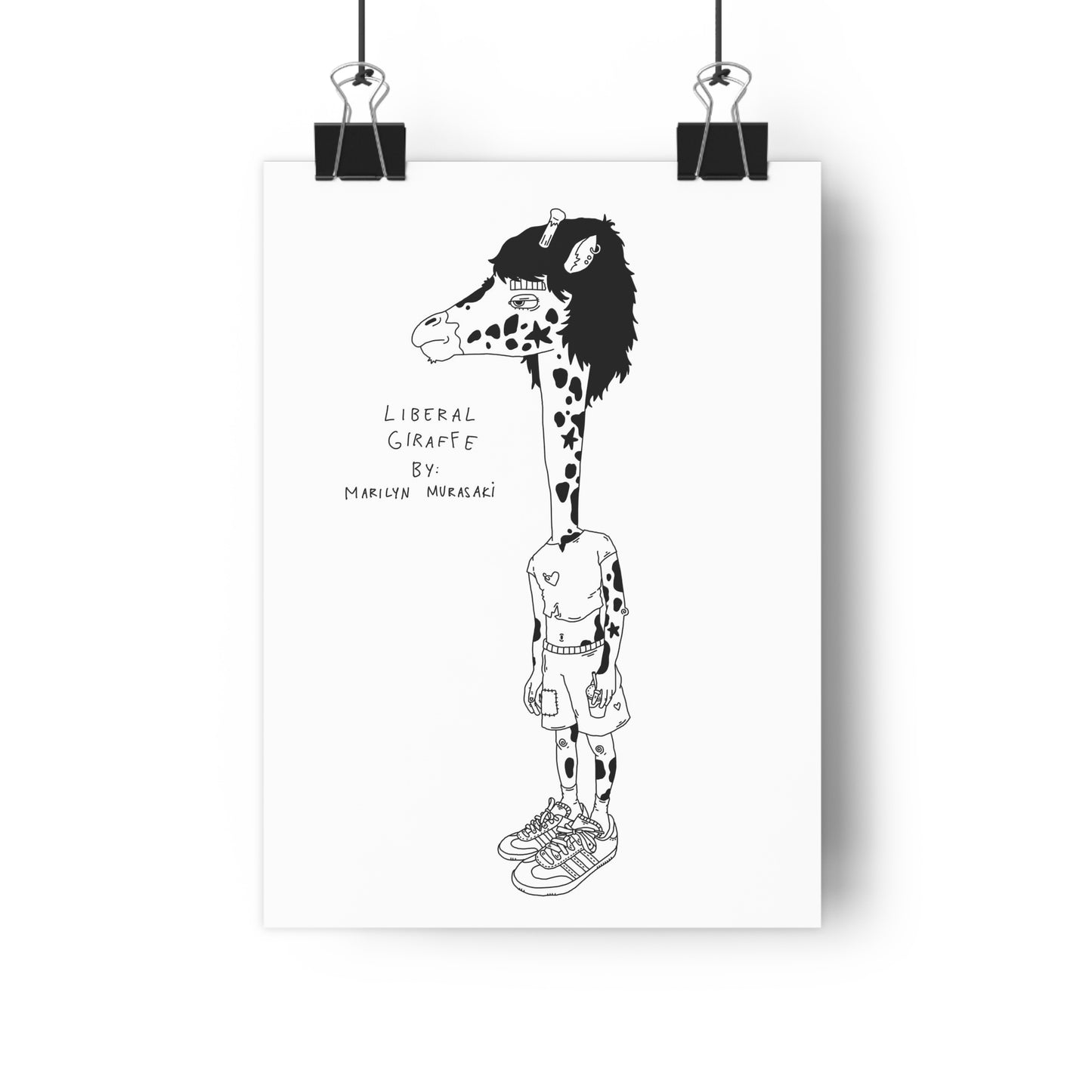 Liberal Giraffe Art Print