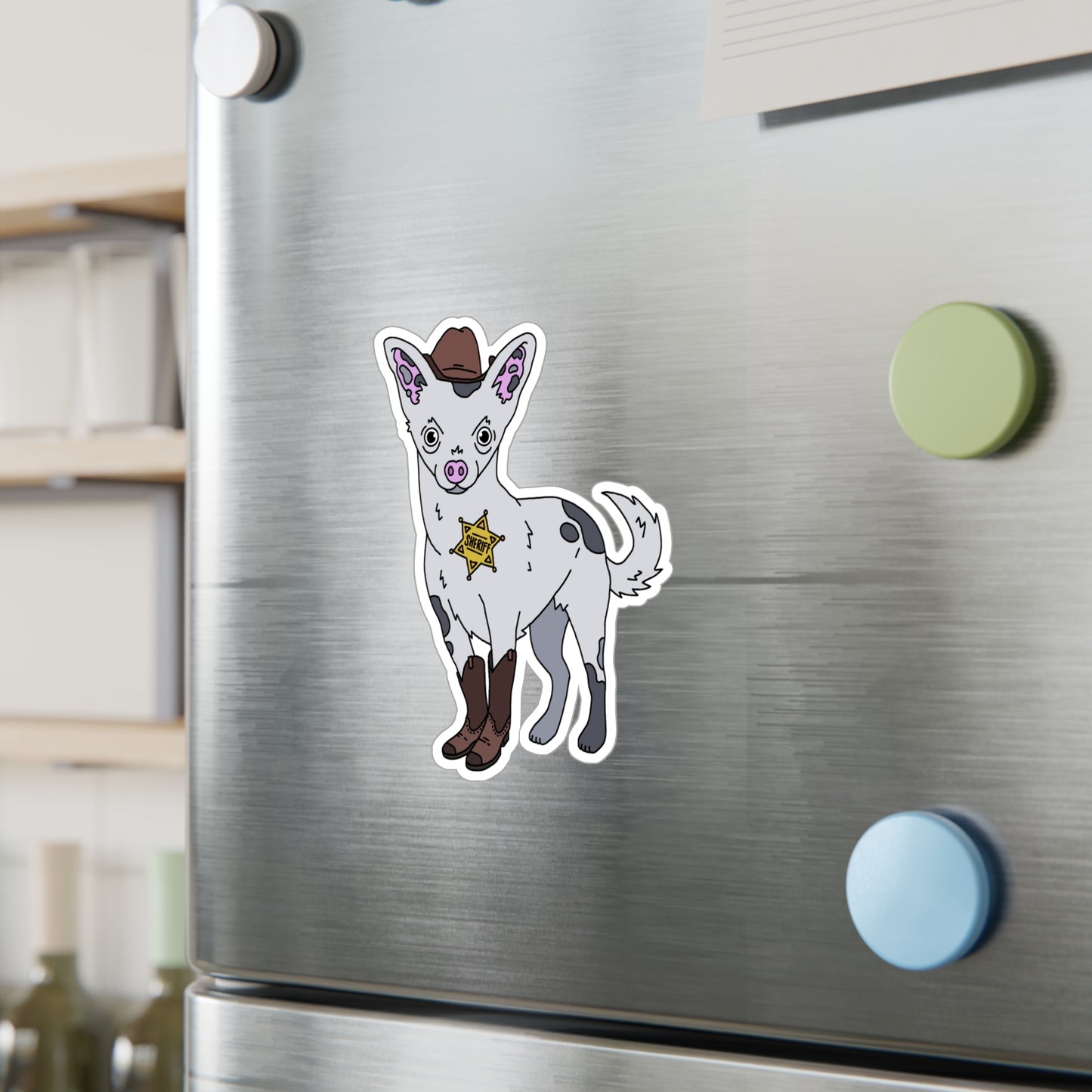 Gracie as the Sheriff Sticker