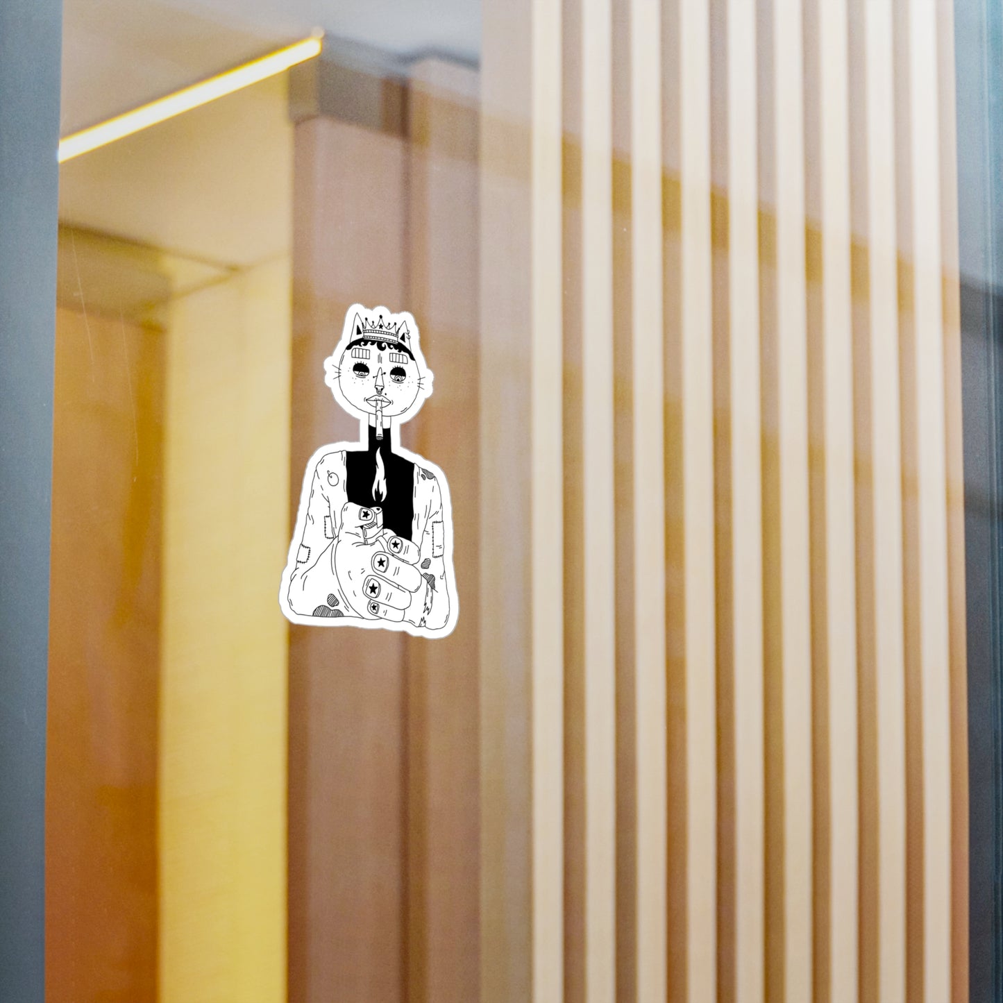 Smoking Cat Sticker