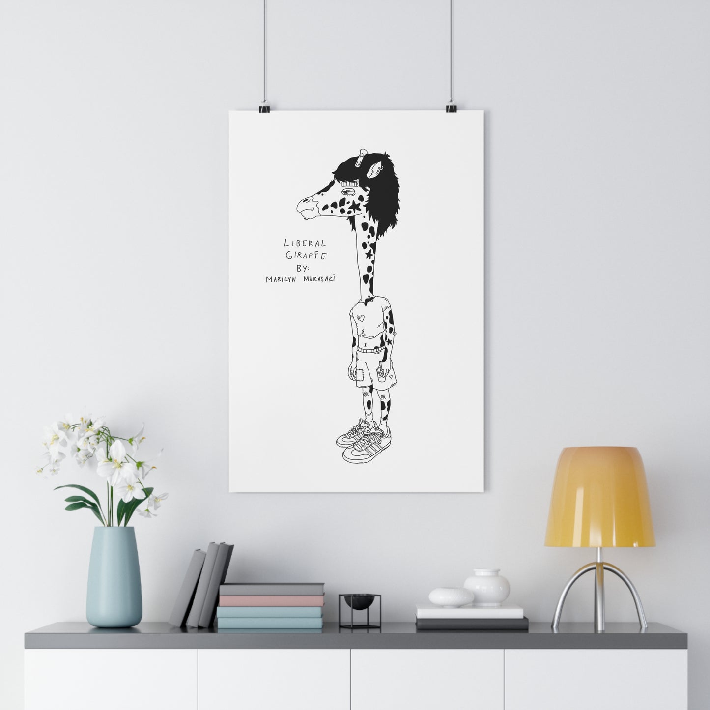 Liberal Giraffe Art Print