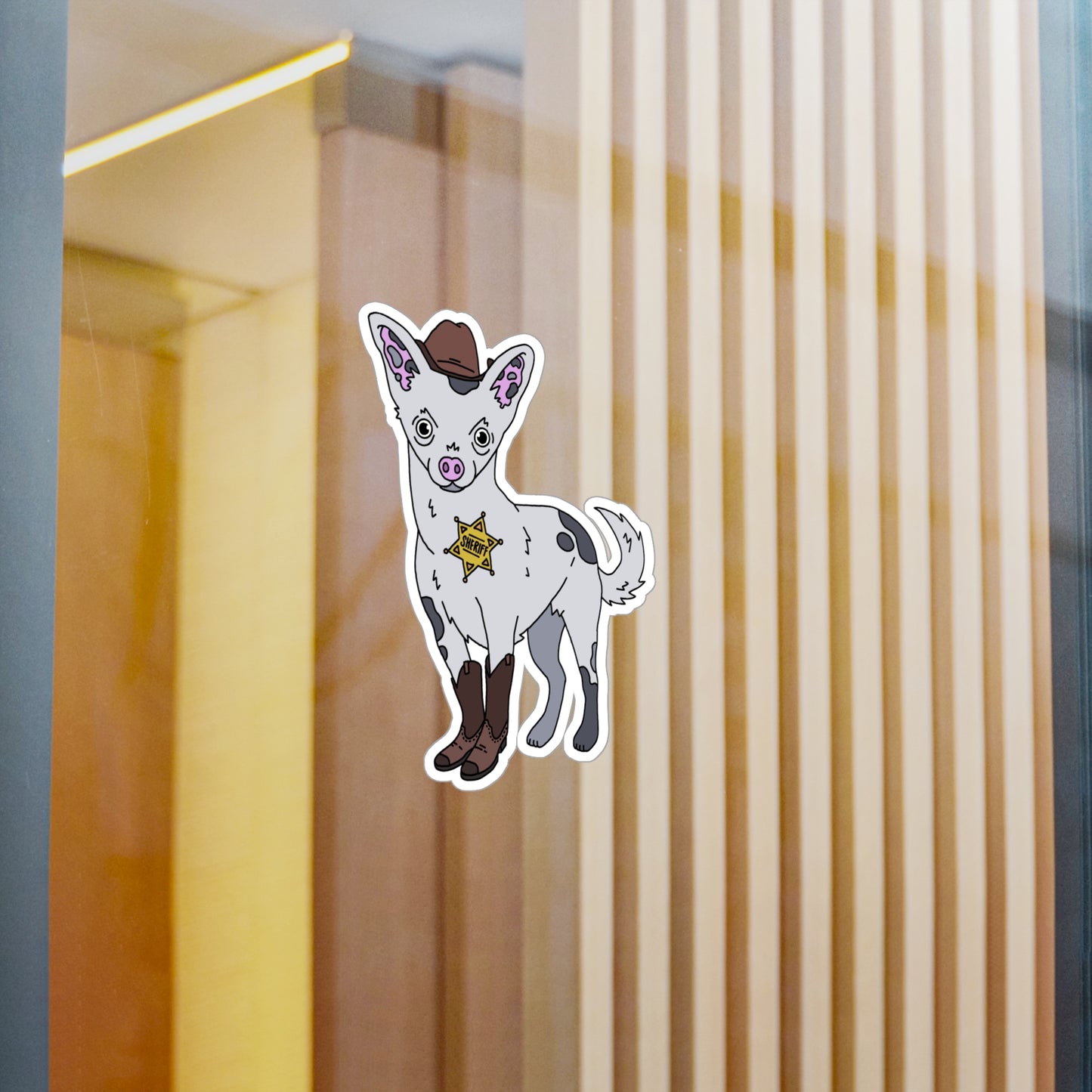Gracie as the Sheriff Sticker