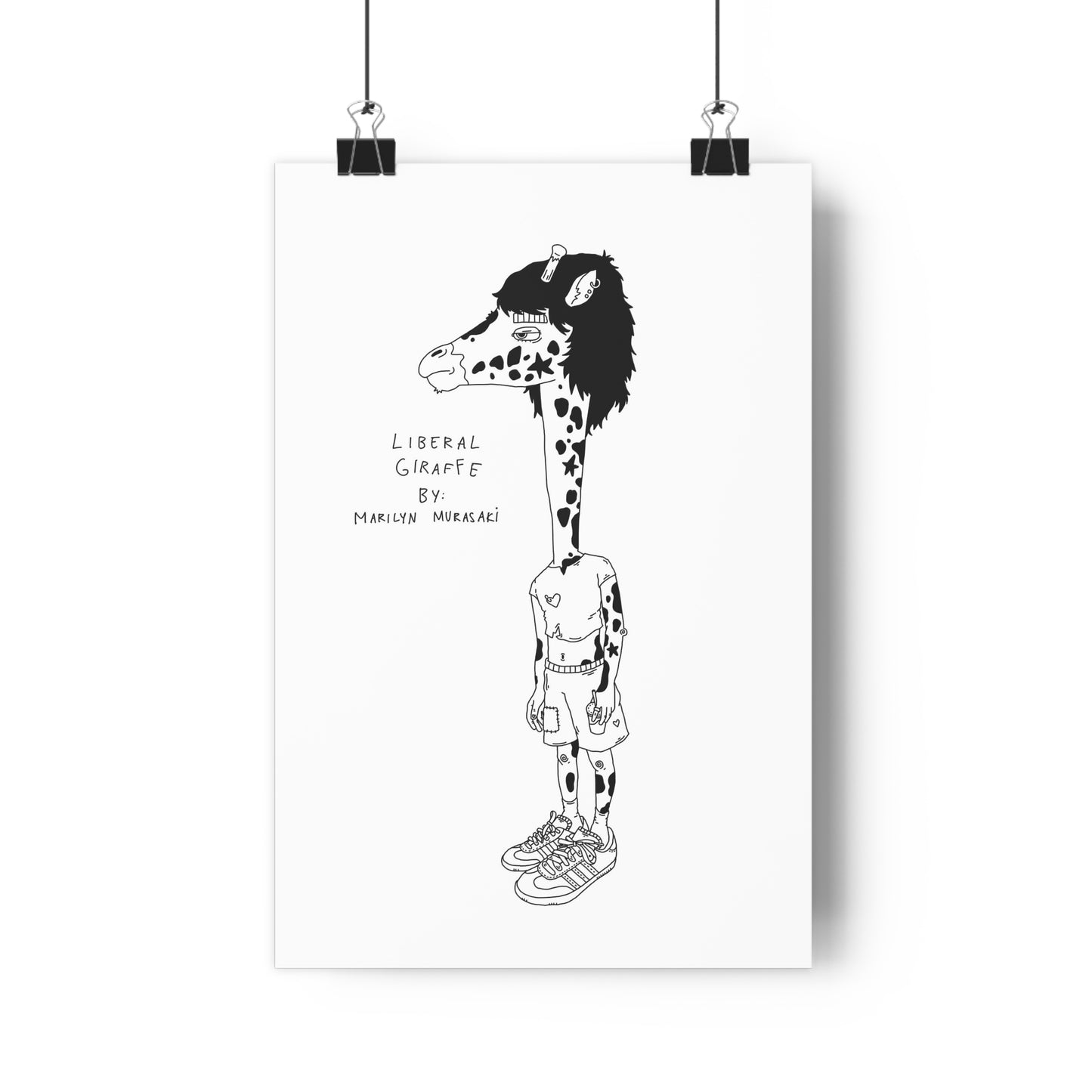 Liberal Giraffe Art Print