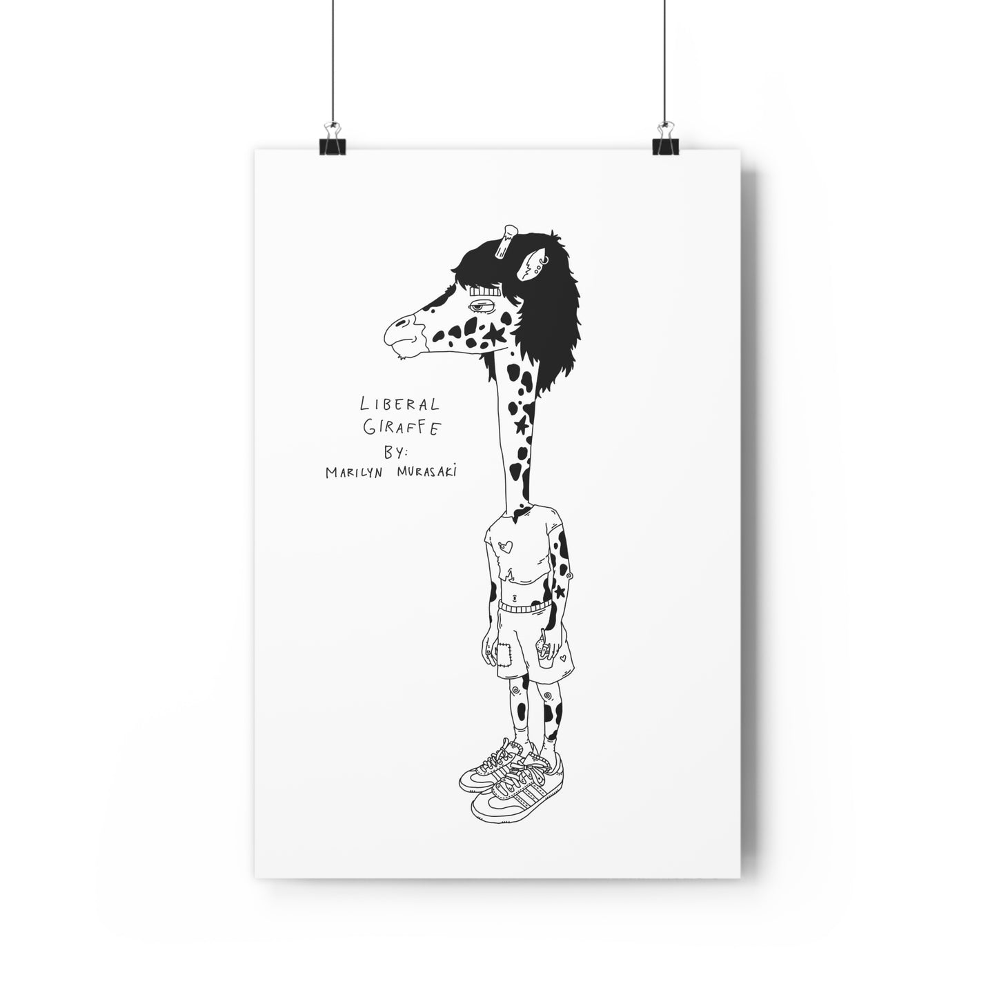 Liberal Giraffe Art Print