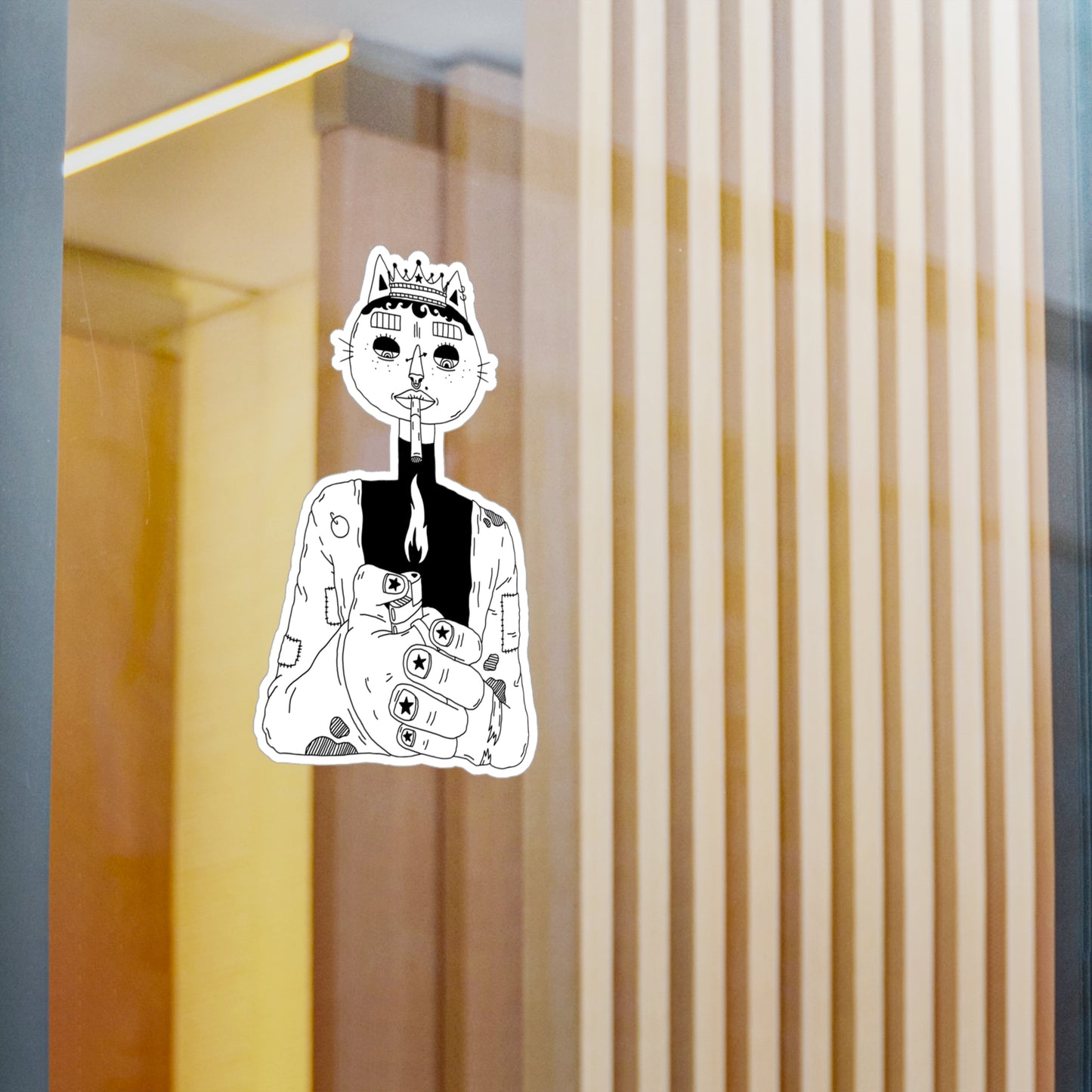 Smoking Cat Sticker