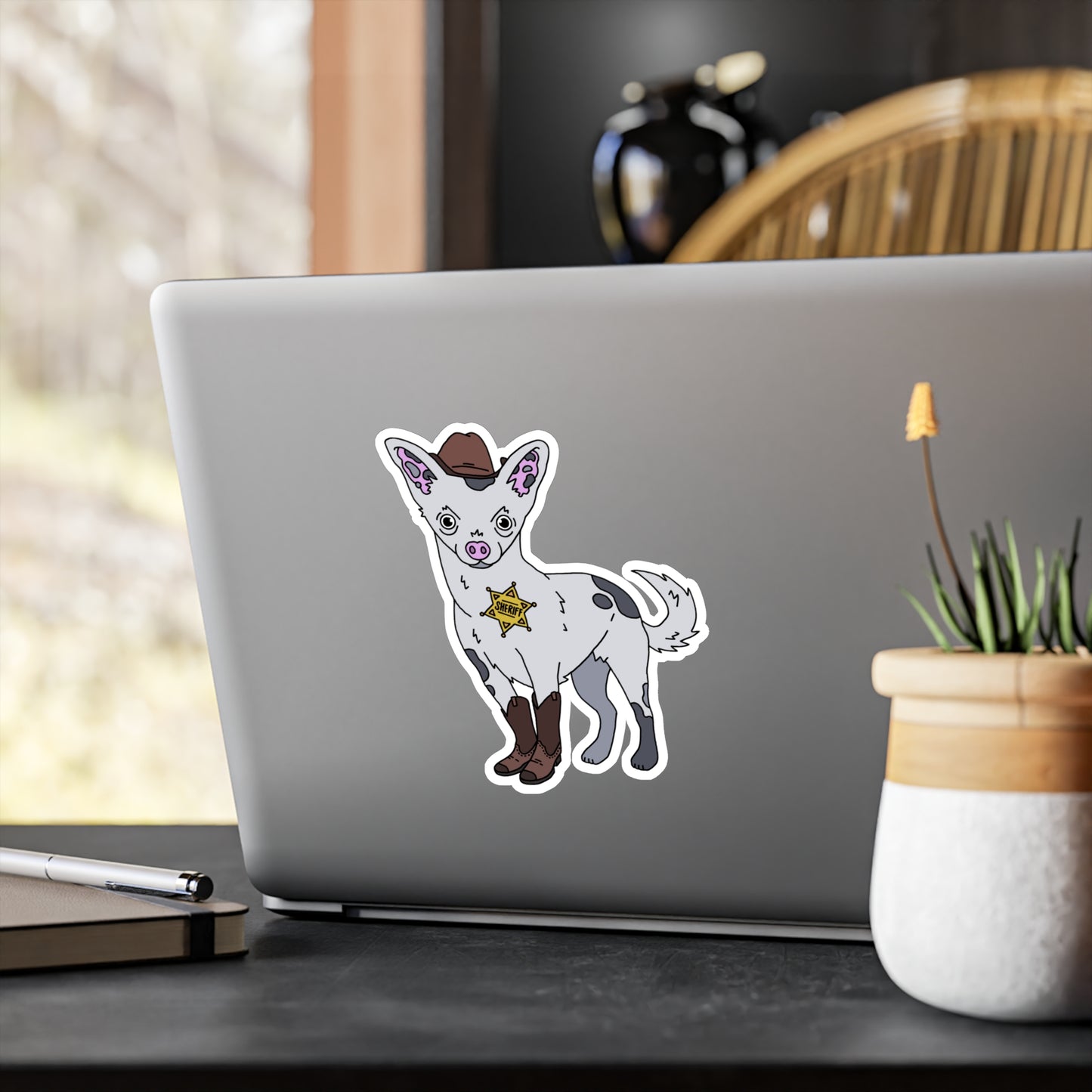 Gracie as the Sheriff Sticker