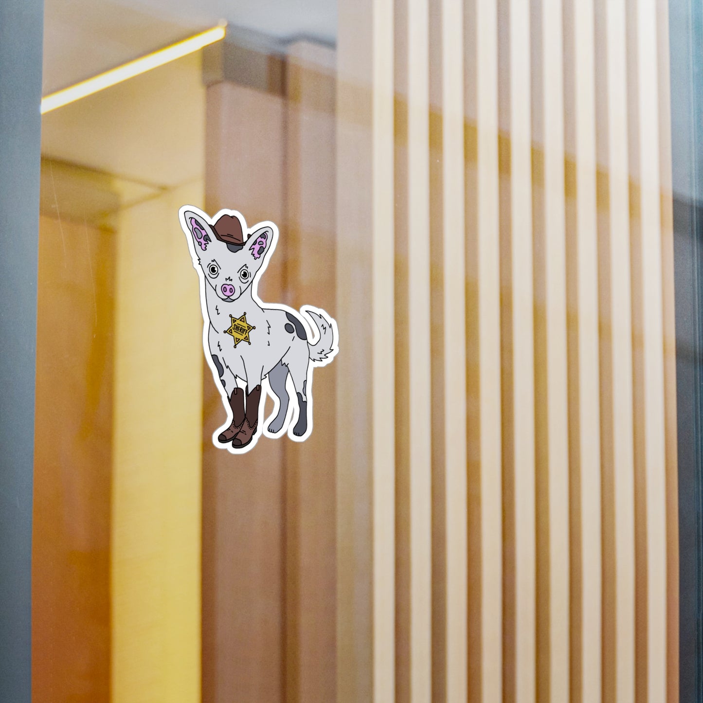 Gracie as the Sheriff Sticker