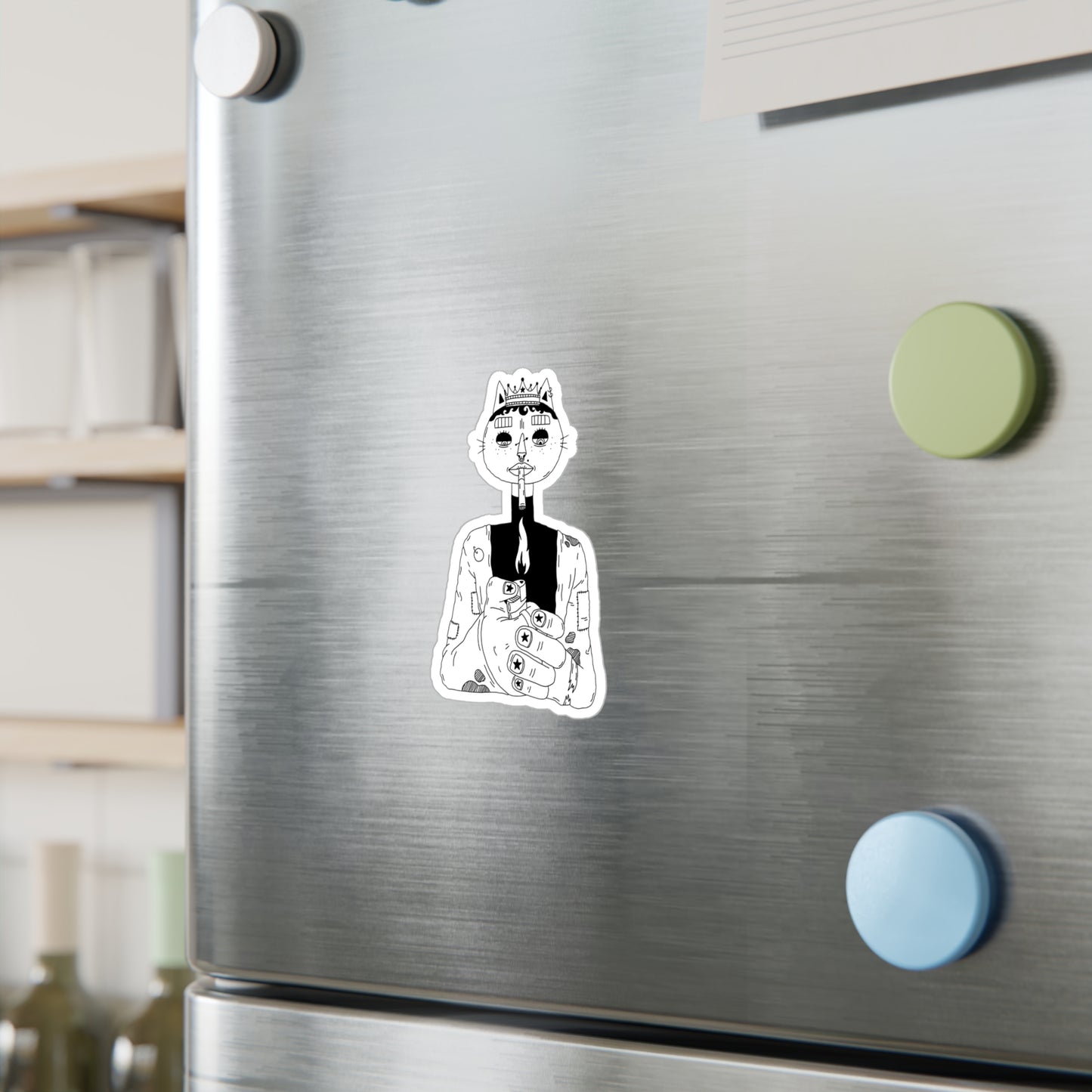 Smoking Cat Sticker