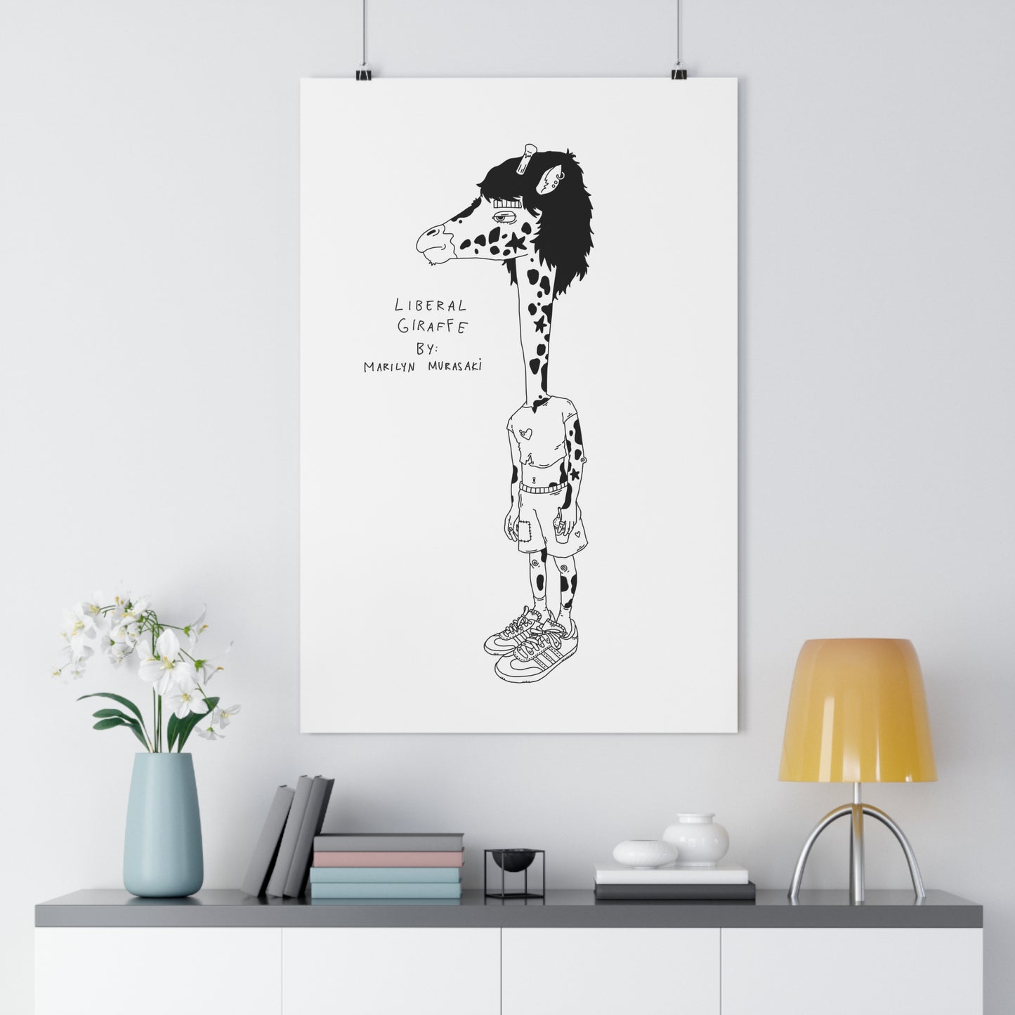 Liberal Giraffe Art Print