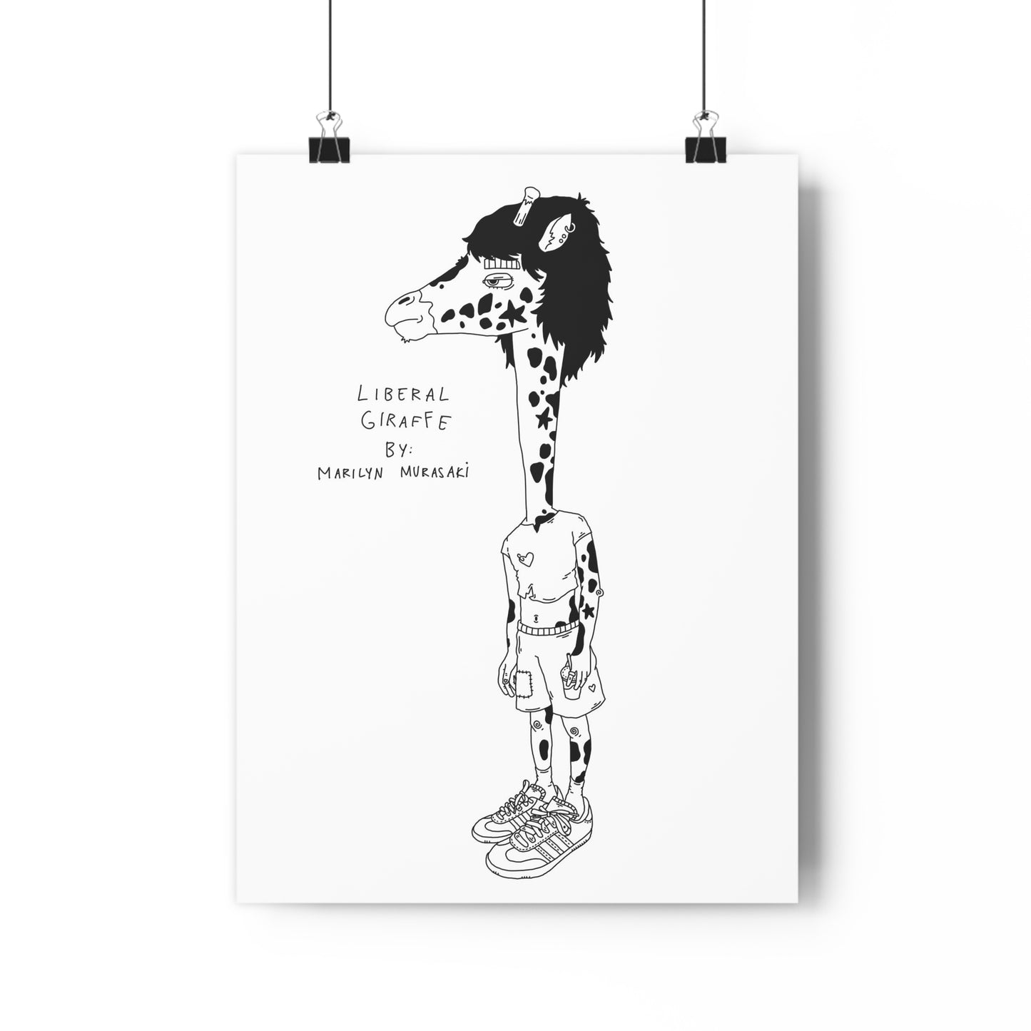 Liberal Giraffe Art Print