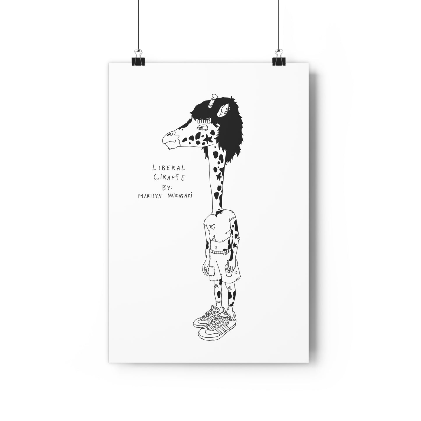 Liberal Giraffe Art Print