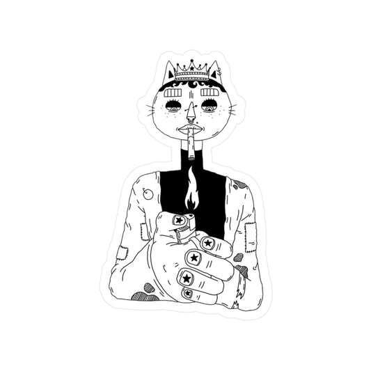 Smoking Cat Sticker