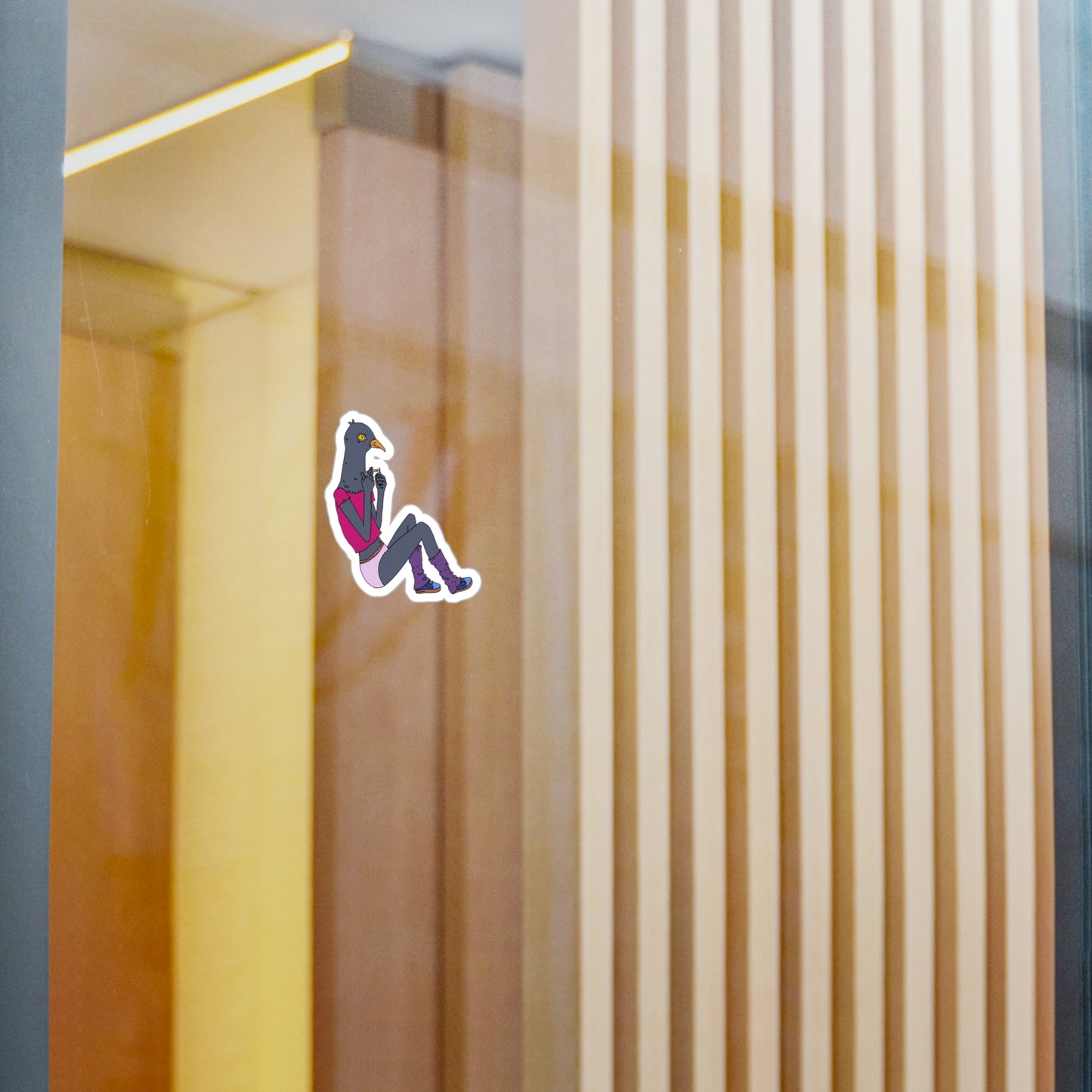 Pigeon in Leg Warmers Sticker