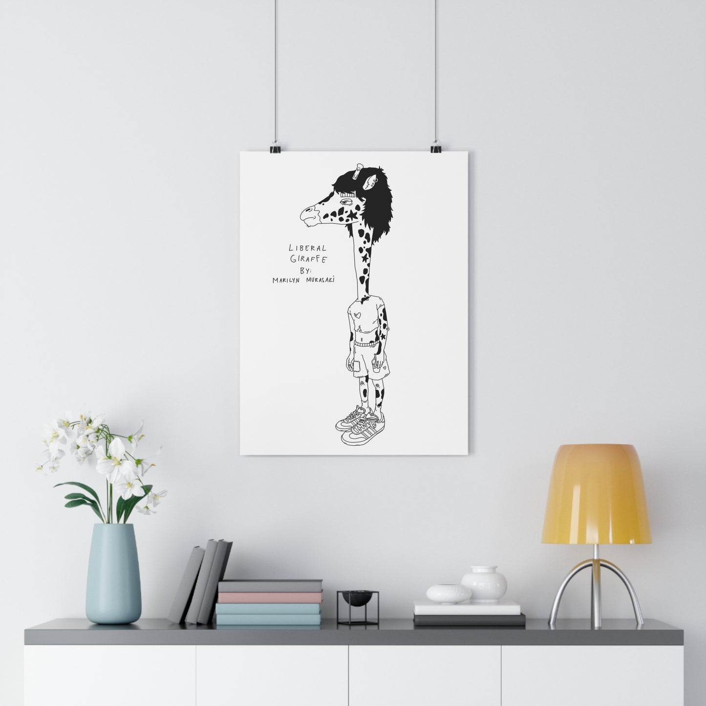Liberal Giraffe Art Print