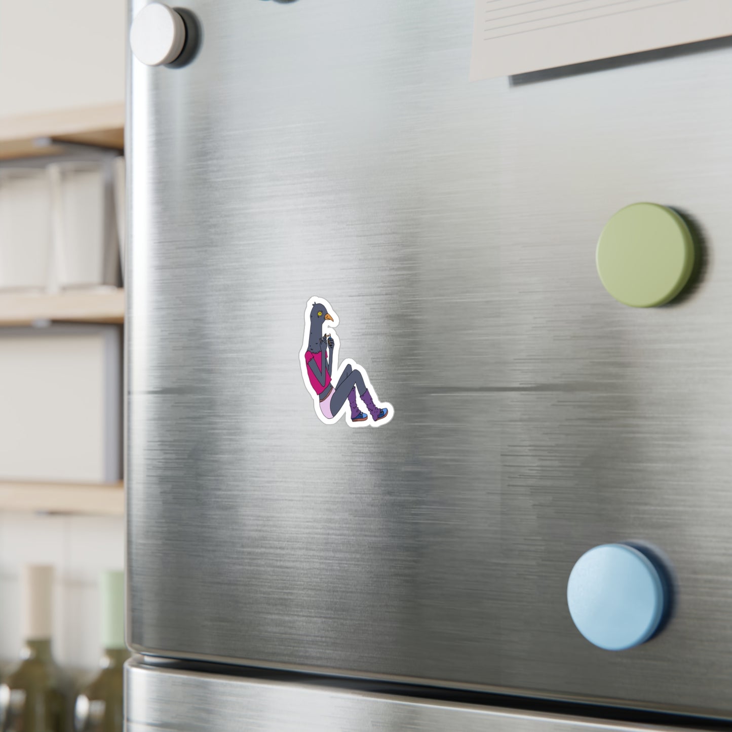 Pigeon in Leg Warmers Sticker