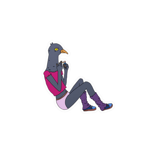 Pigeon in Leg Warmers Sticker