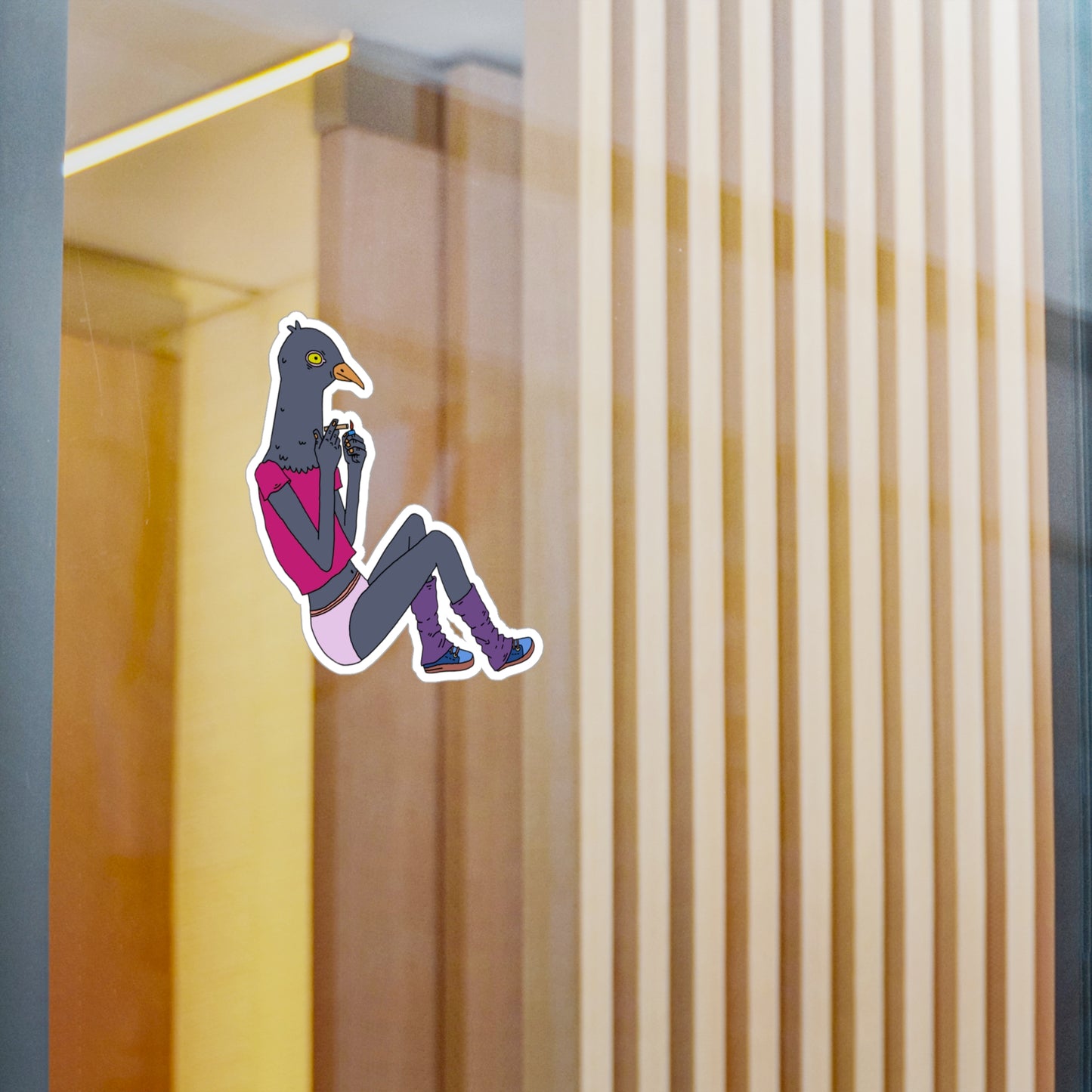 Pigeon in Leg Warmers Sticker