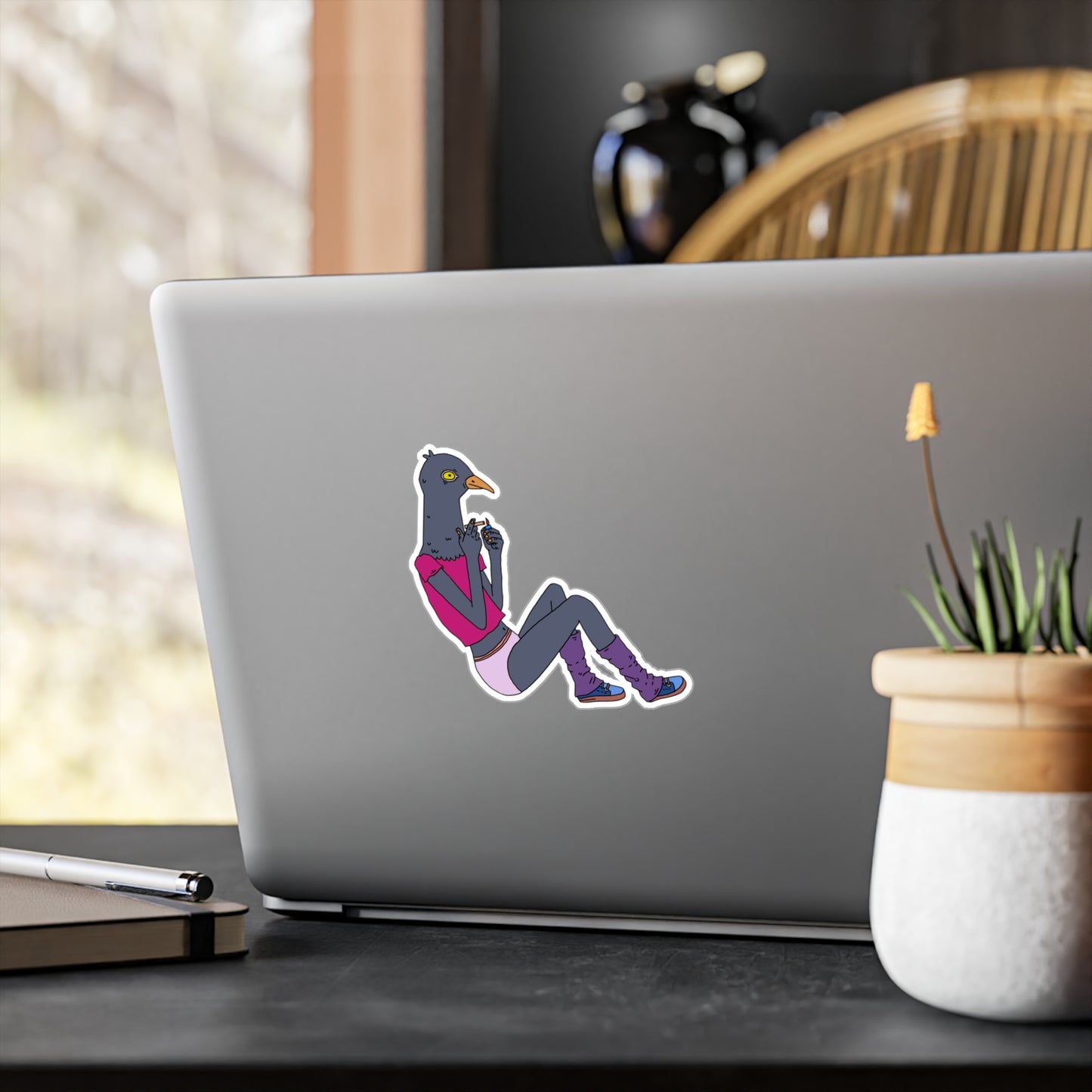 Pigeon in Leg Warmers Sticker