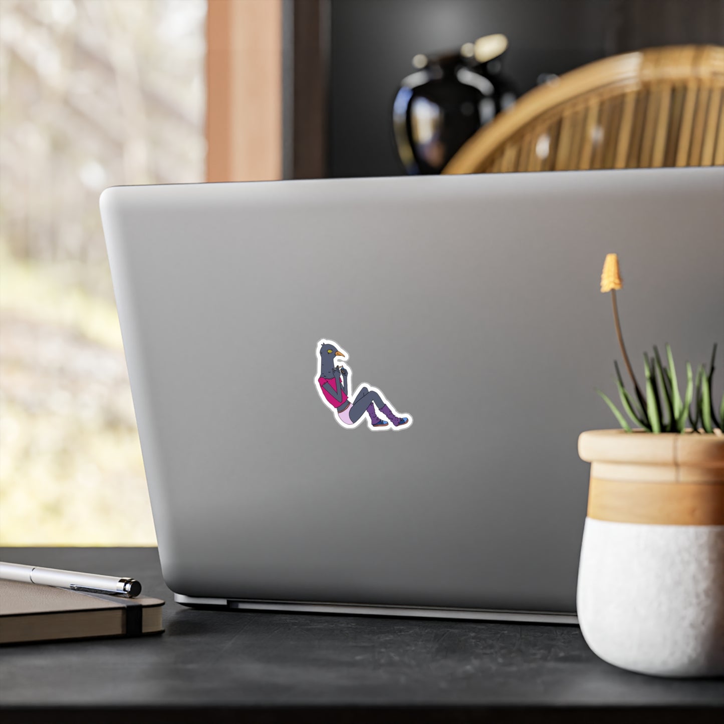 Pigeon in Leg Warmers Sticker