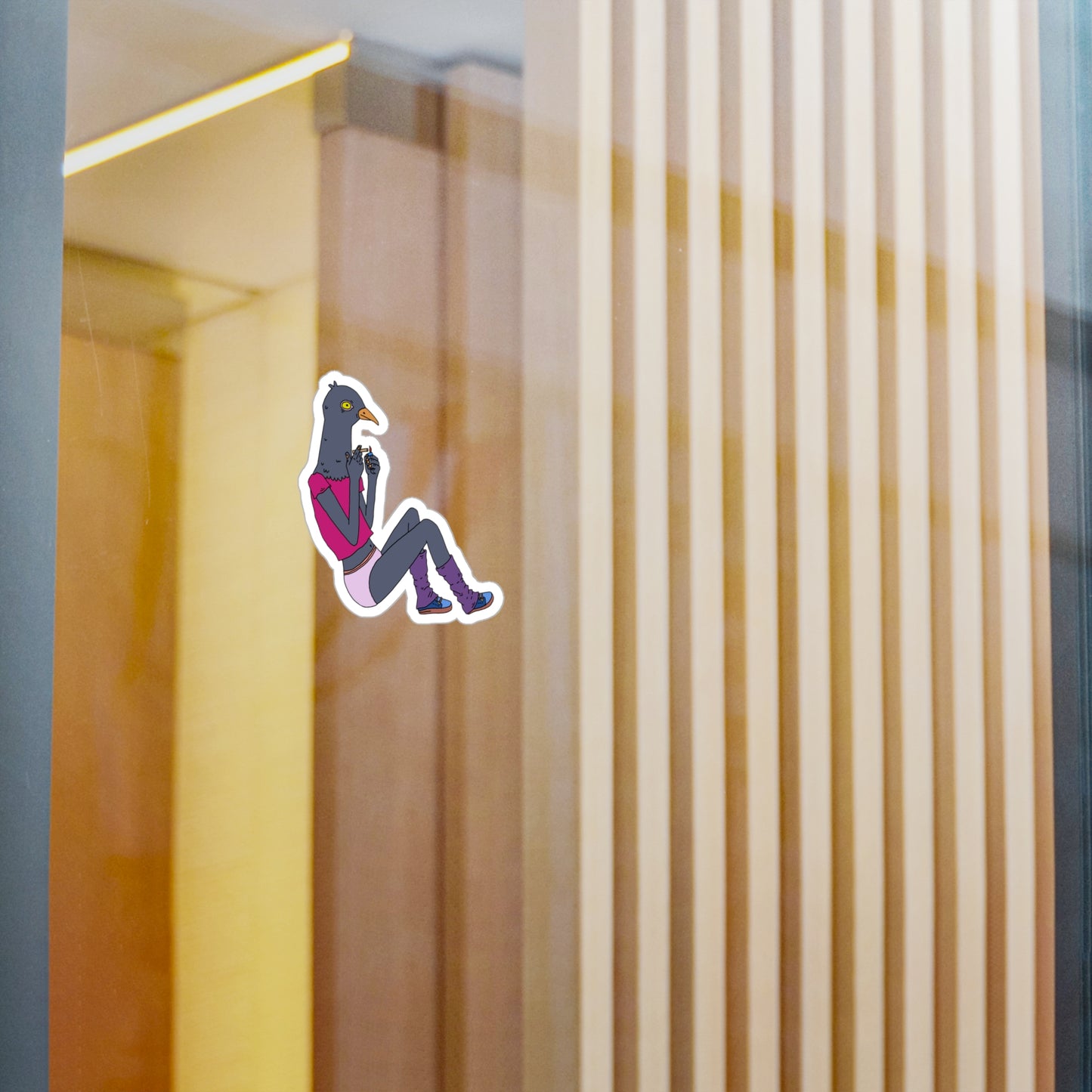 Pigeon in Leg Warmers Sticker
